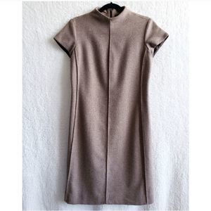 Bergdorf Goodman Turtle Neck Virgin Wool Dress